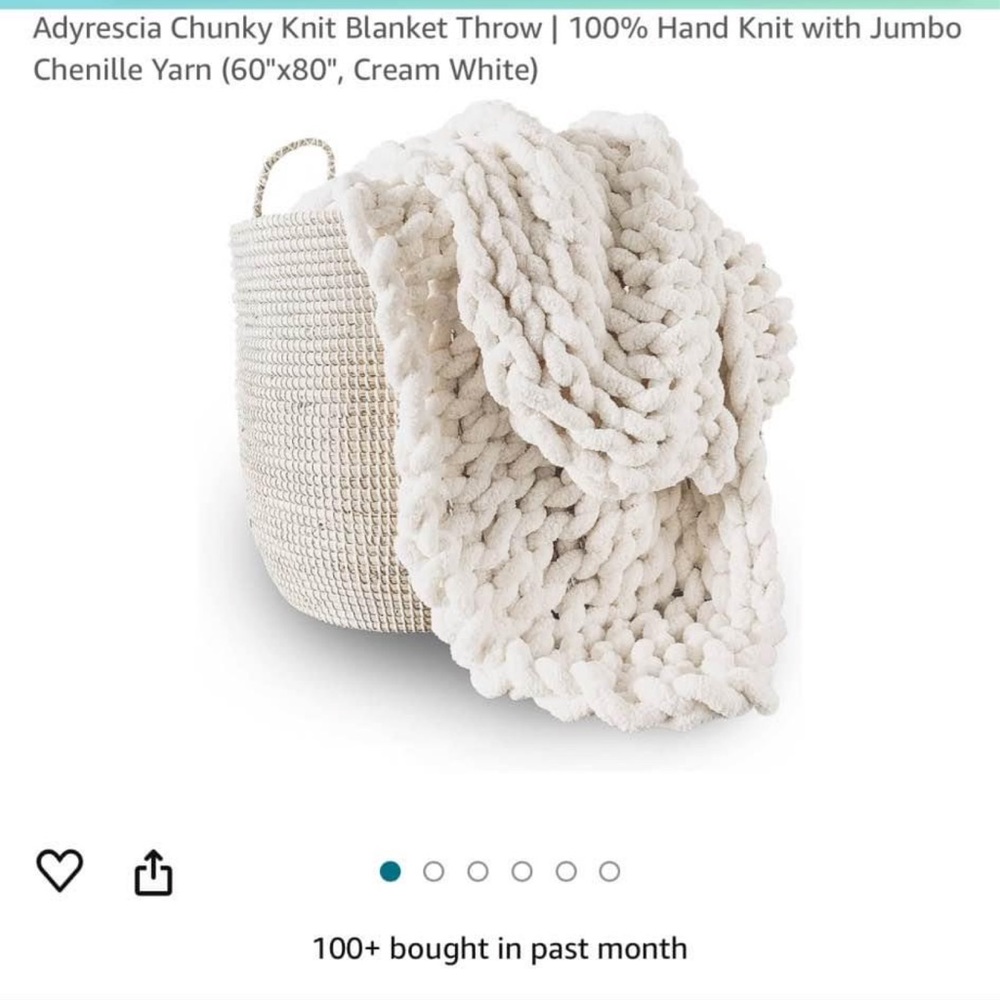Chunky knit throw